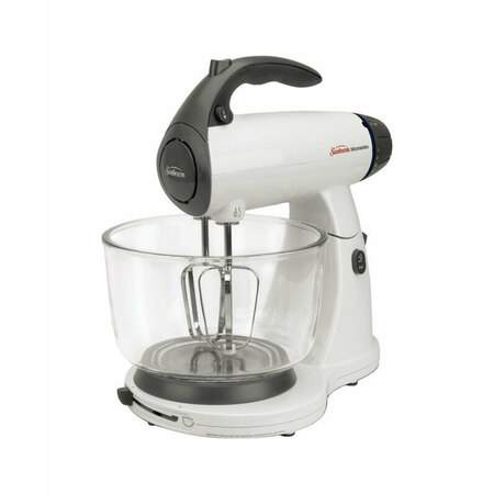 SUNBEAM Mixmaster Series 002371-000-NP0 Stand Mixer, 16 qt Bowl, 350W, Stainless Steel Bowl, Knob Control, White 2371000NP0